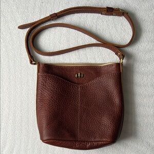 Portland Leather Goods Nutmeg Cypress Side Crossbody Bag Almost Perfect